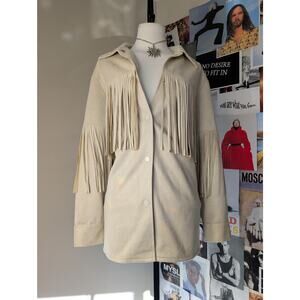 Fringe Faux Suede Western Shacket